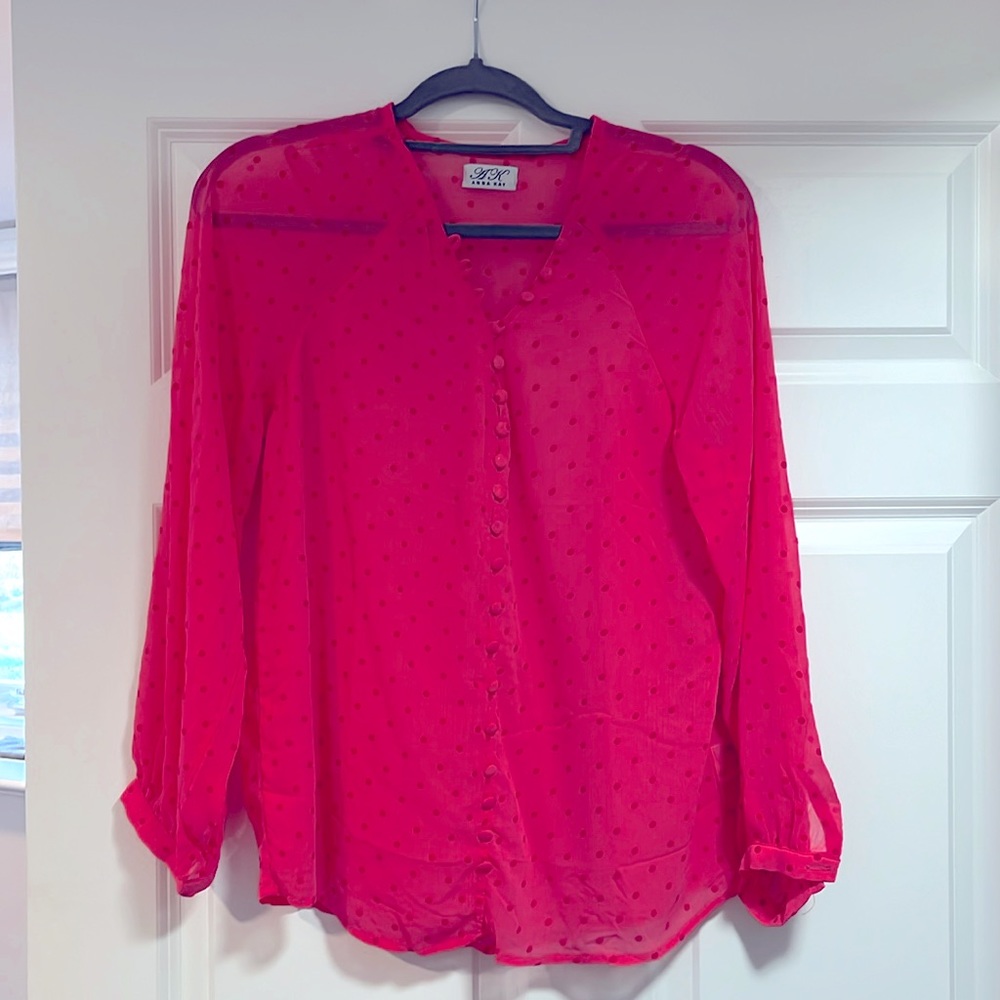 Anna Kay blouse - fuscia/ hot pink